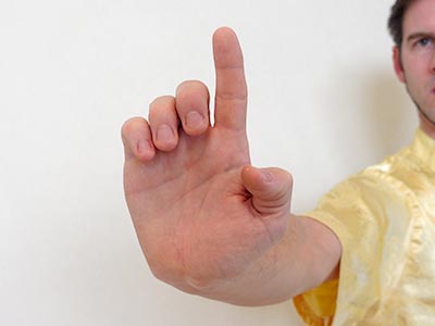Ein Finger Zen Handhaltung